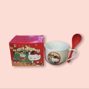 Sanrio Hello Kitty Ceramic Mug w/ Spoon Set (Rare)